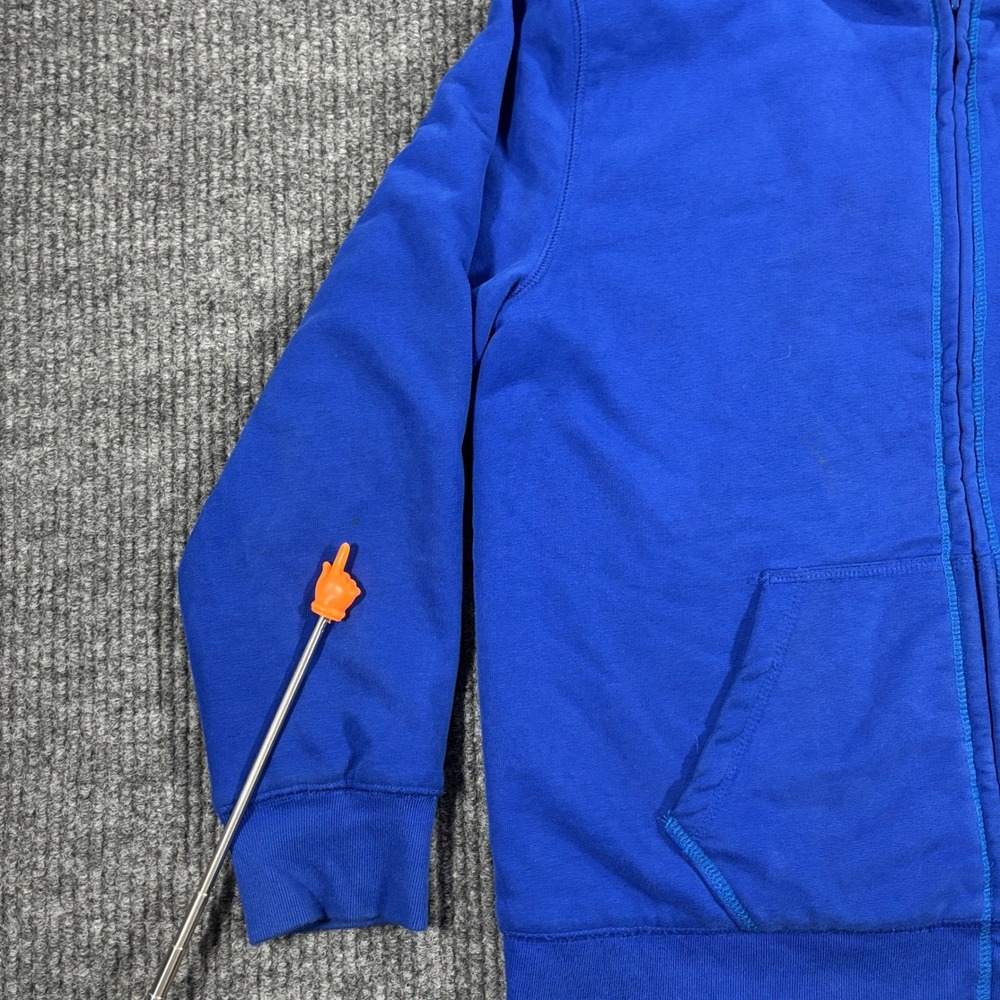 L.L. Bean Sherpa Lined Hoodie Kids L 14-16 Blue Full Zip Fleece Jacket - Picture 3 of 10